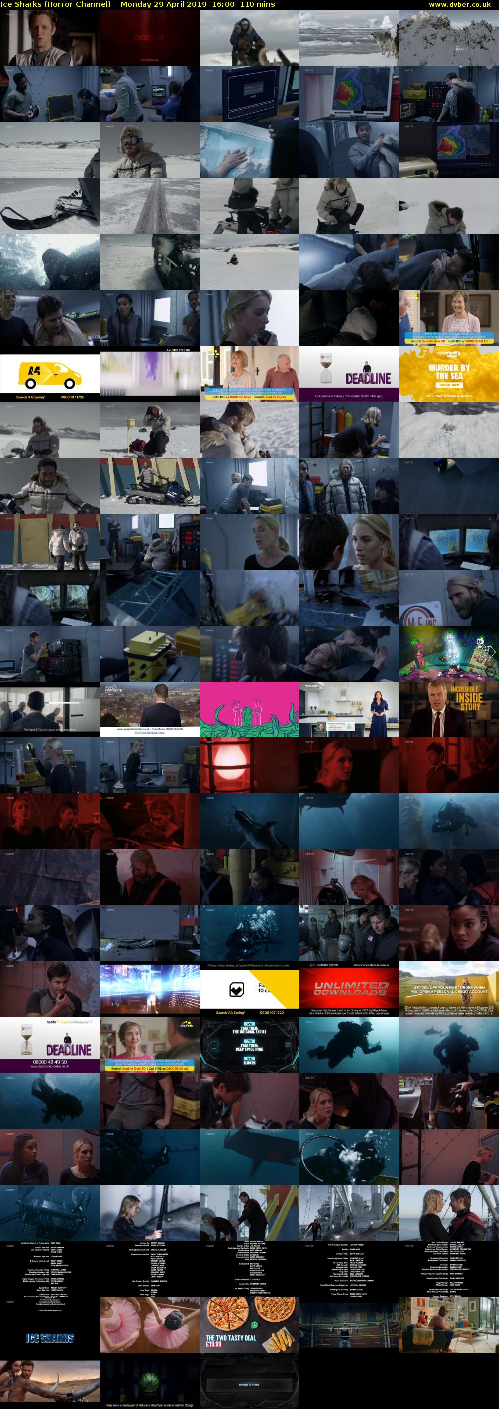 Ice Sharks (Horror Channel) Monday 29 April 2019 16:00 - 17:50