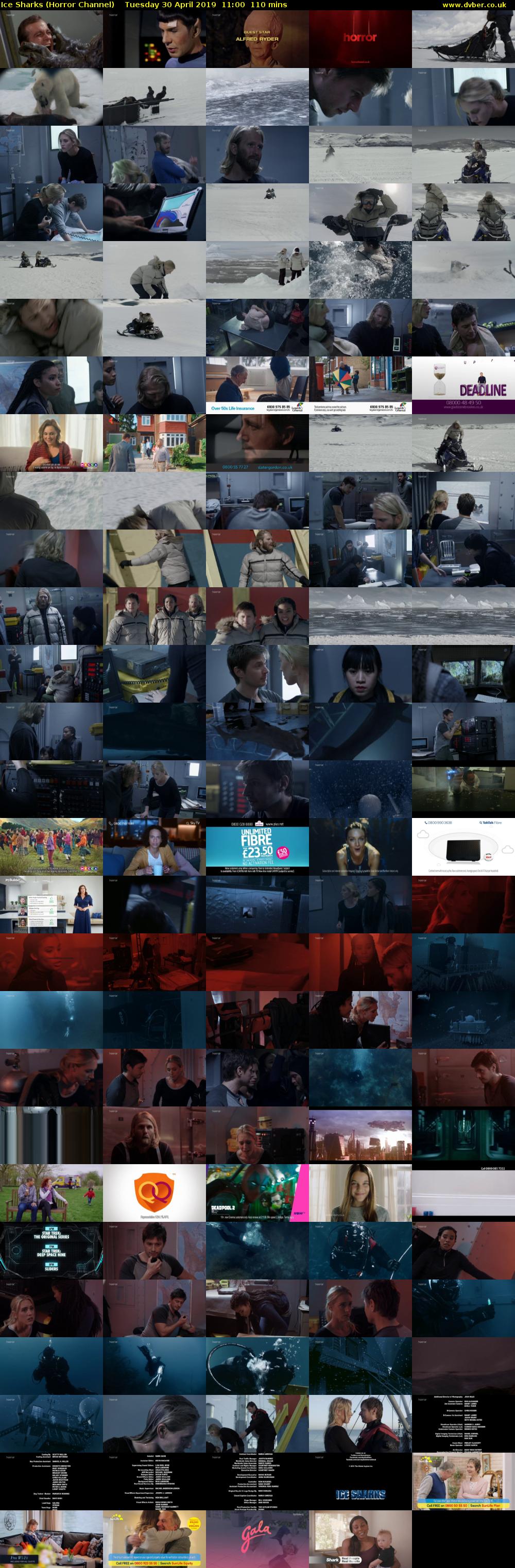 Ice Sharks (Horror Channel) Tuesday 30 April 2019 11:00 - 12:50