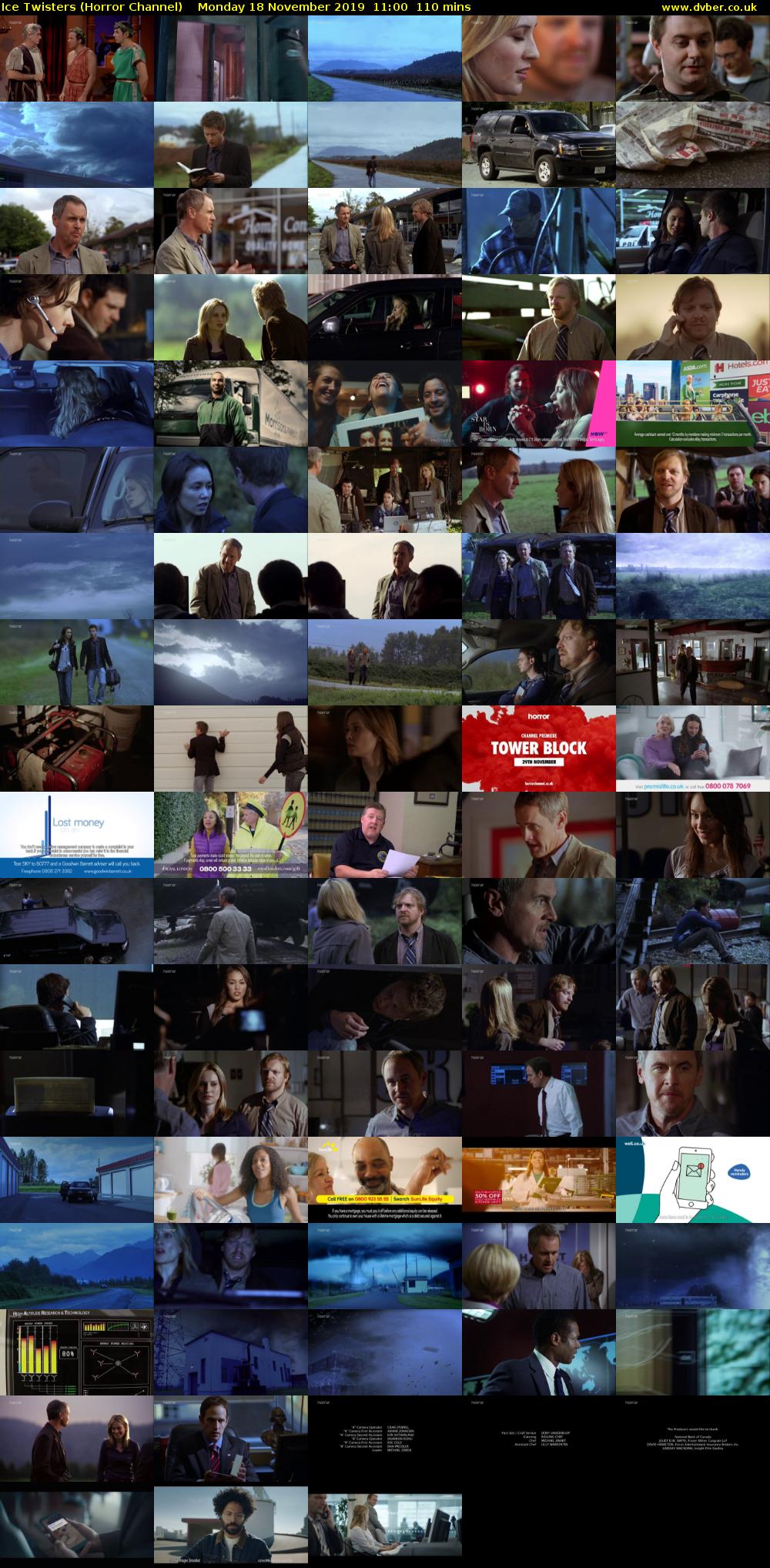 Ice Twisters (Horror Channel) Monday 18 November 2019 11:00 - 12:50
