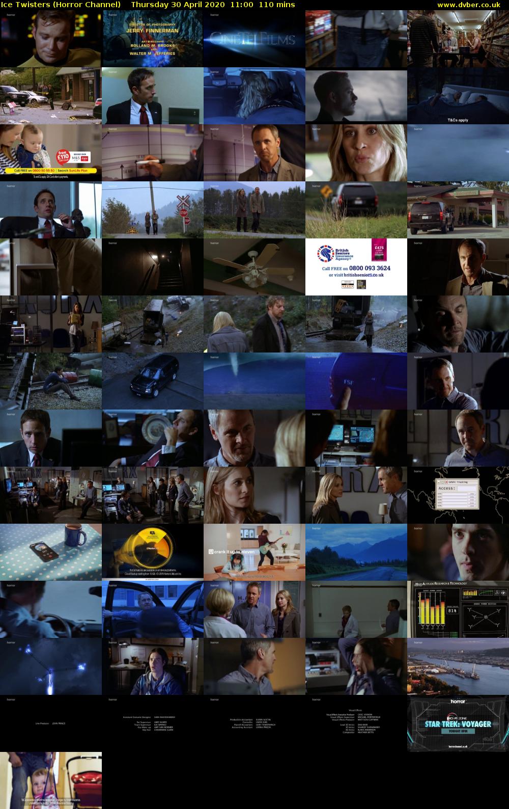 Ice Twisters (Horror Channel) Thursday 30 April 2020 11:00 - 12:50