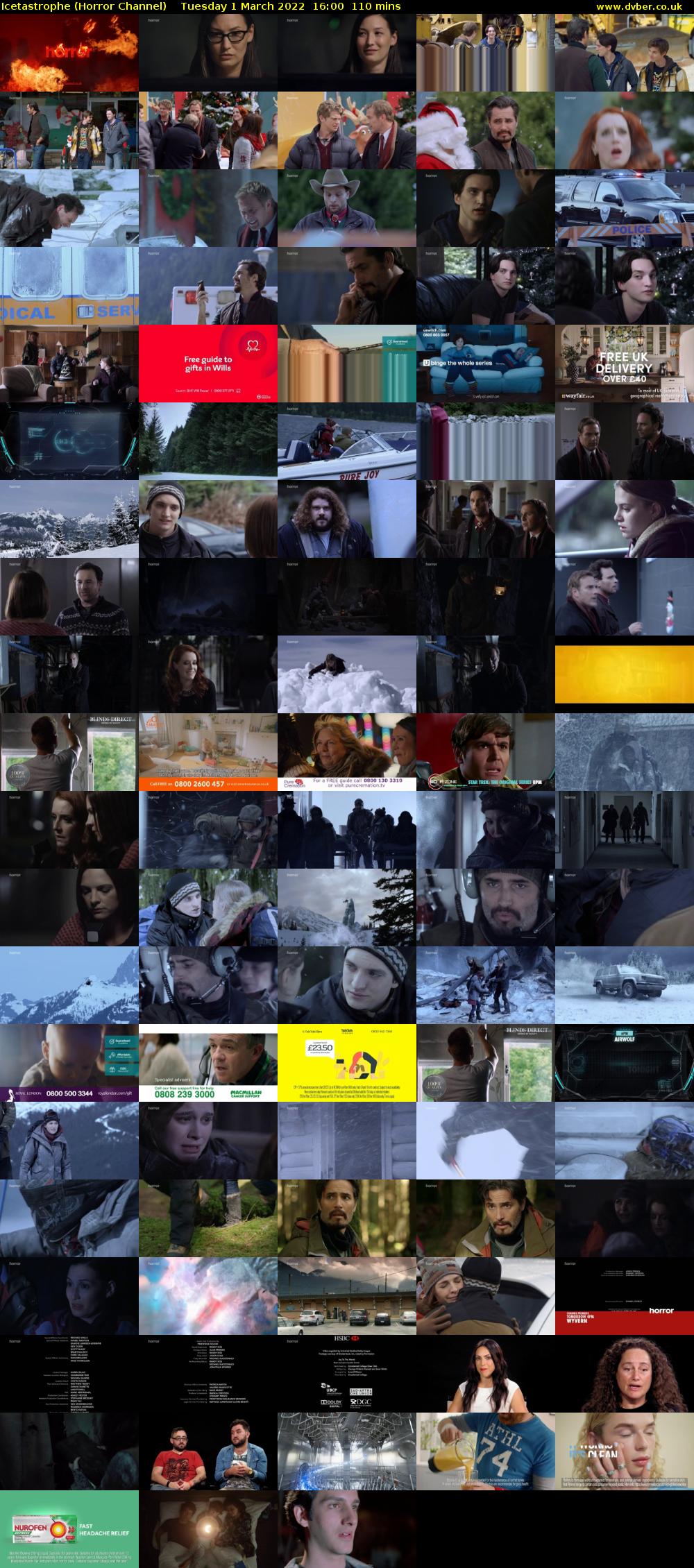 Icetastrophe (Horror Channel) Tuesday 1 March 2022 16:00 - 17:50