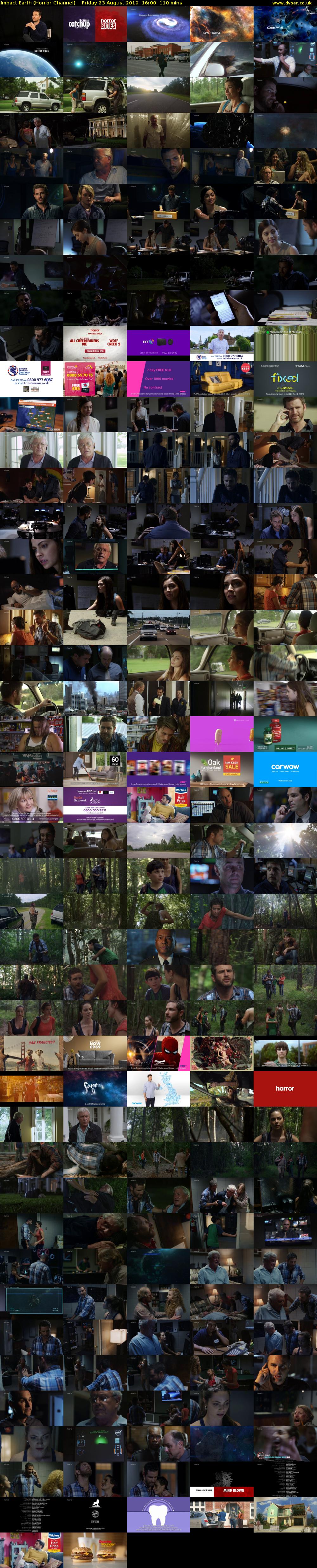Impact Earth (Horror Channel) Friday 23 August 2019 16:00 - 17:50