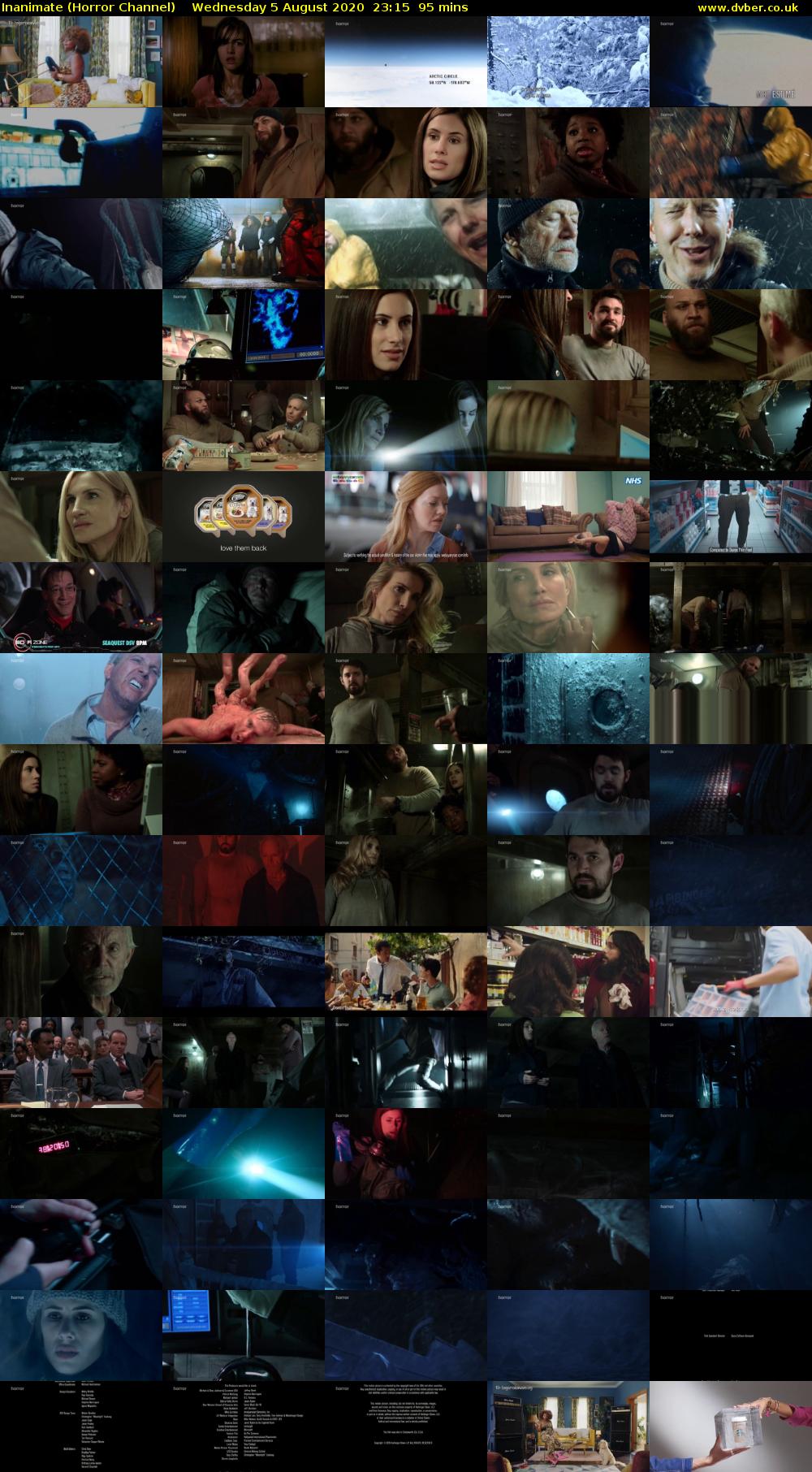 Inanimate (Horror Channel) Wednesday 5 August 2020 23:15 - 00:50