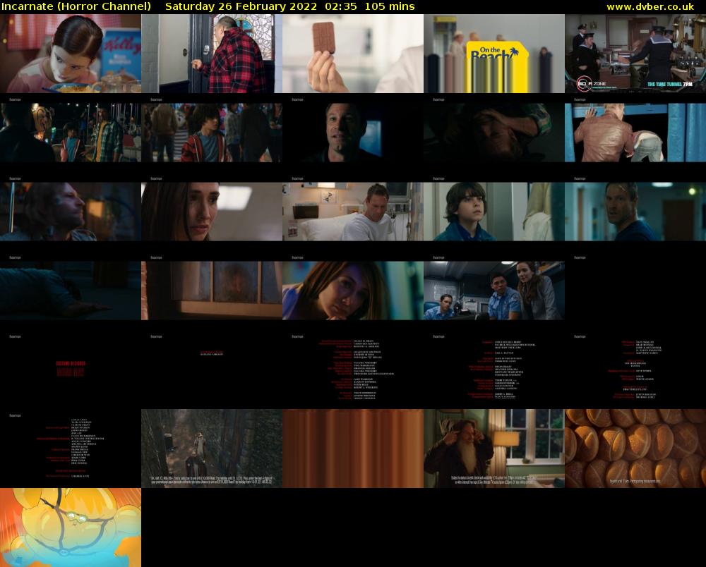 Incarnate (Horror Channel) Saturday 26 February 2022 02:35 - 04:20
