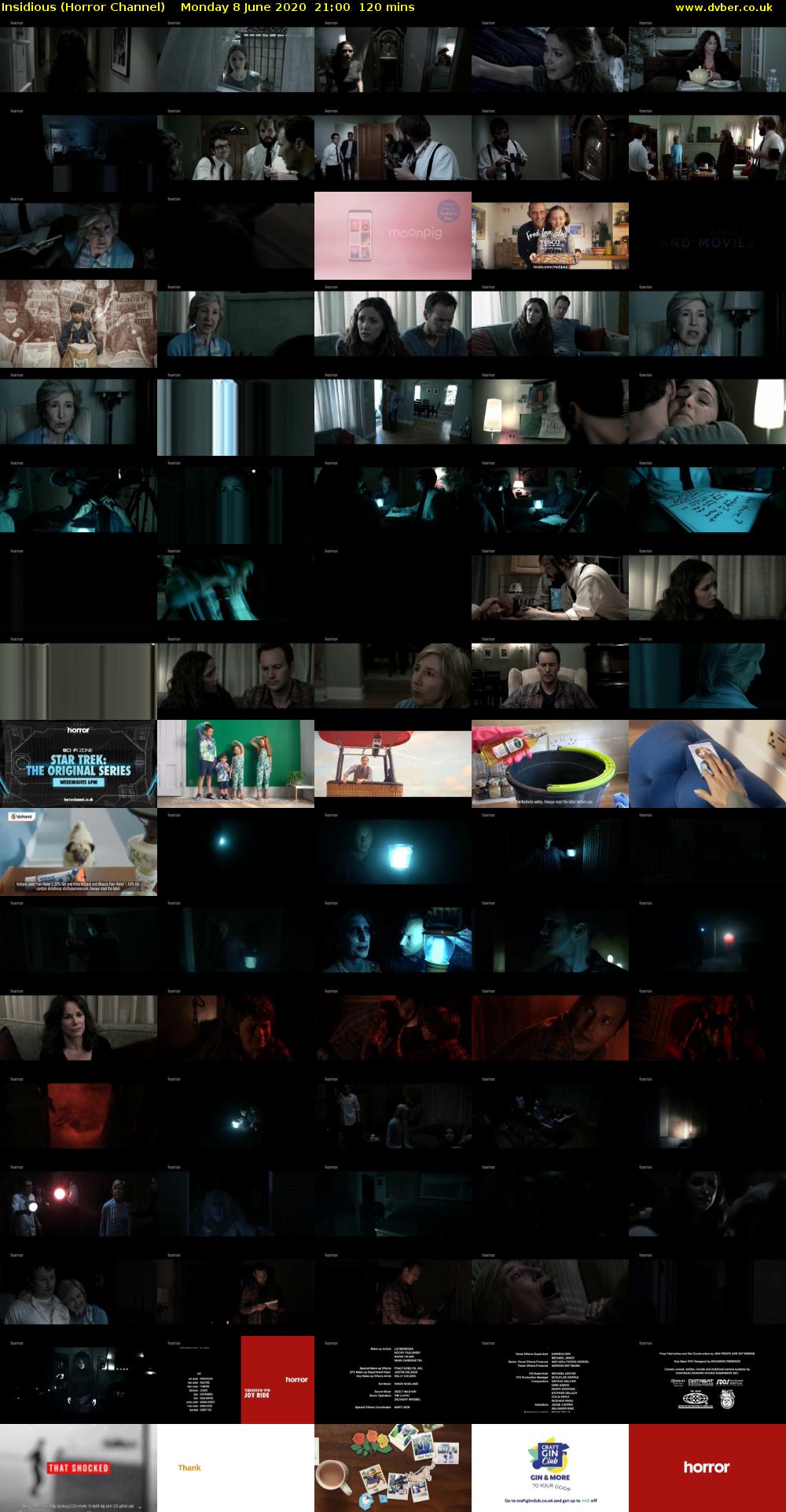 Insidious (Horror Channel) Monday 8 June 2020 21:00 - 23:00