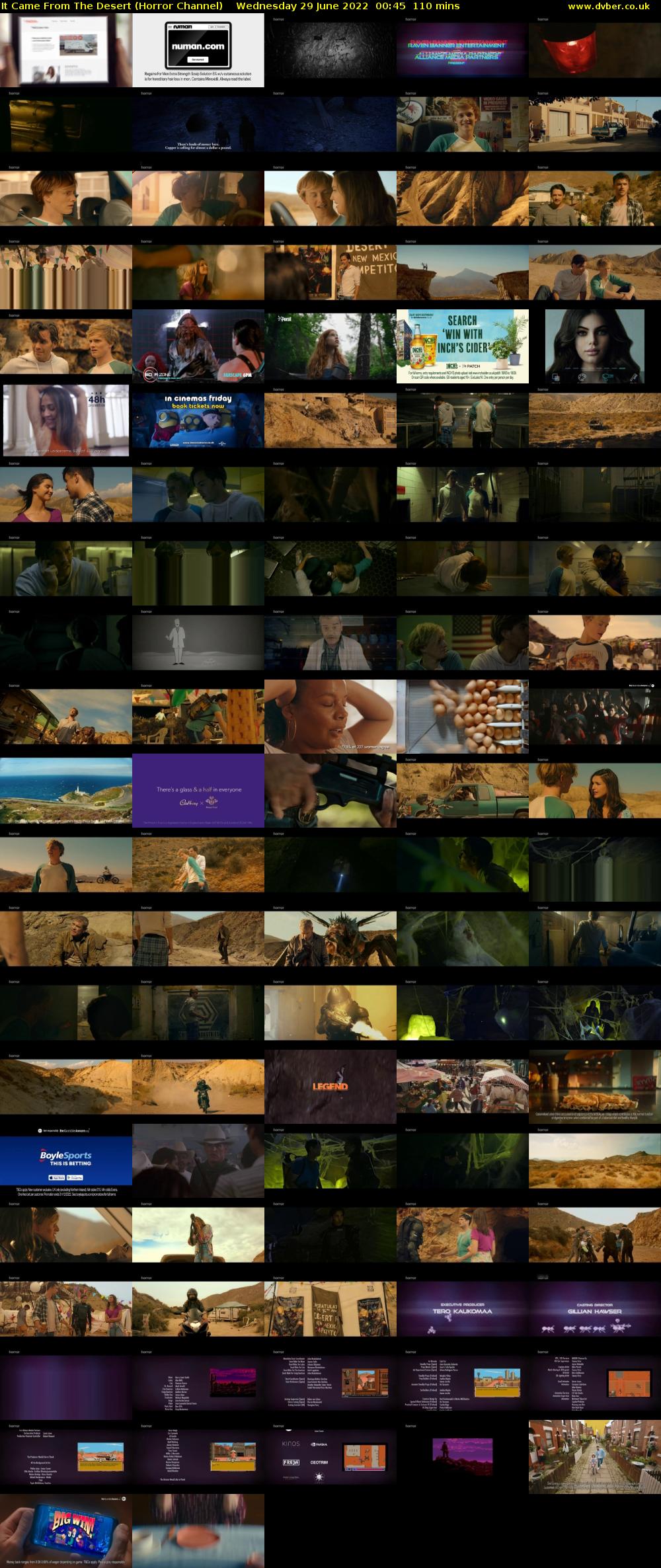 It Came From The Desert (Horror Channel) Wednesday 29 June 2022 00:45 - 02:35