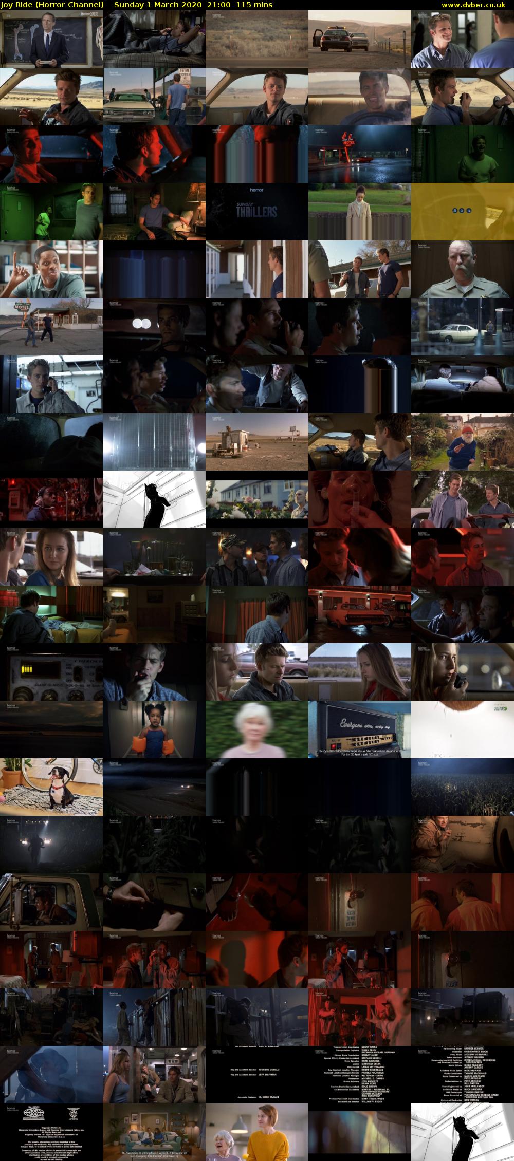 Joy Ride (Horror Channel) Sunday 1 March 2020 21:00 - 22:55