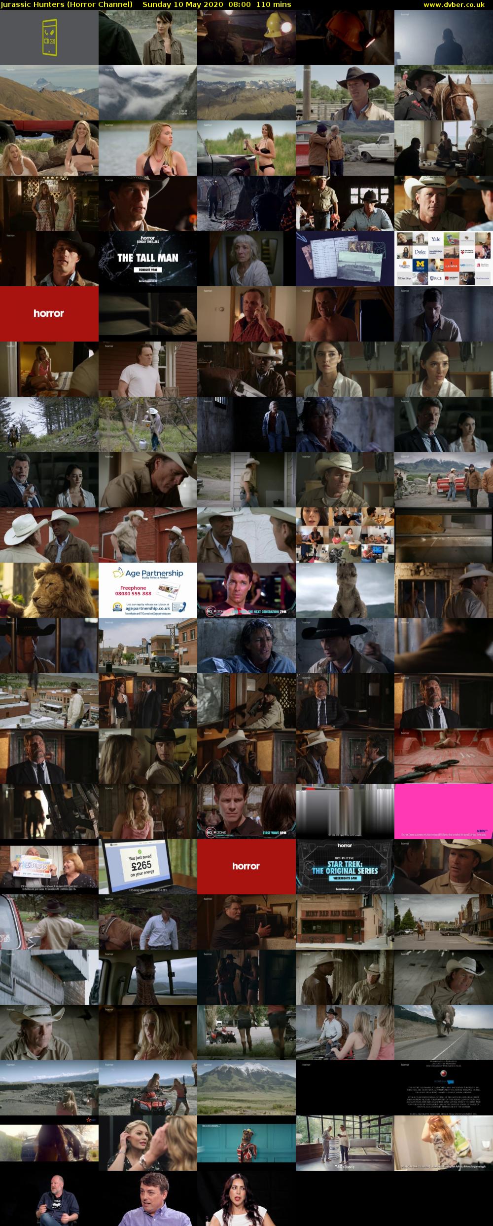 Jurassic Hunters (Horror Channel) Sunday 10 May 2020 08:00 - 09:50