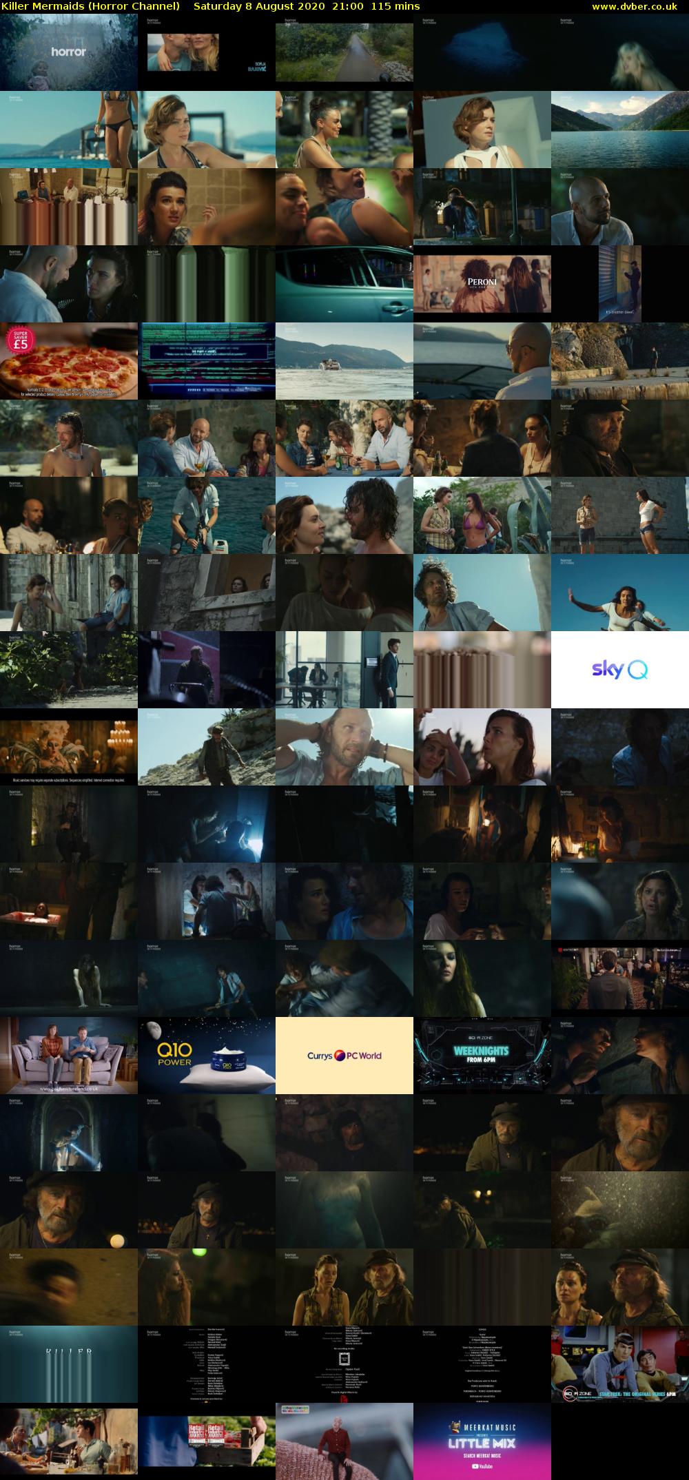 Killer Mermaids (Horror Channel) Saturday 8 August 2020 21:00 - 22:55