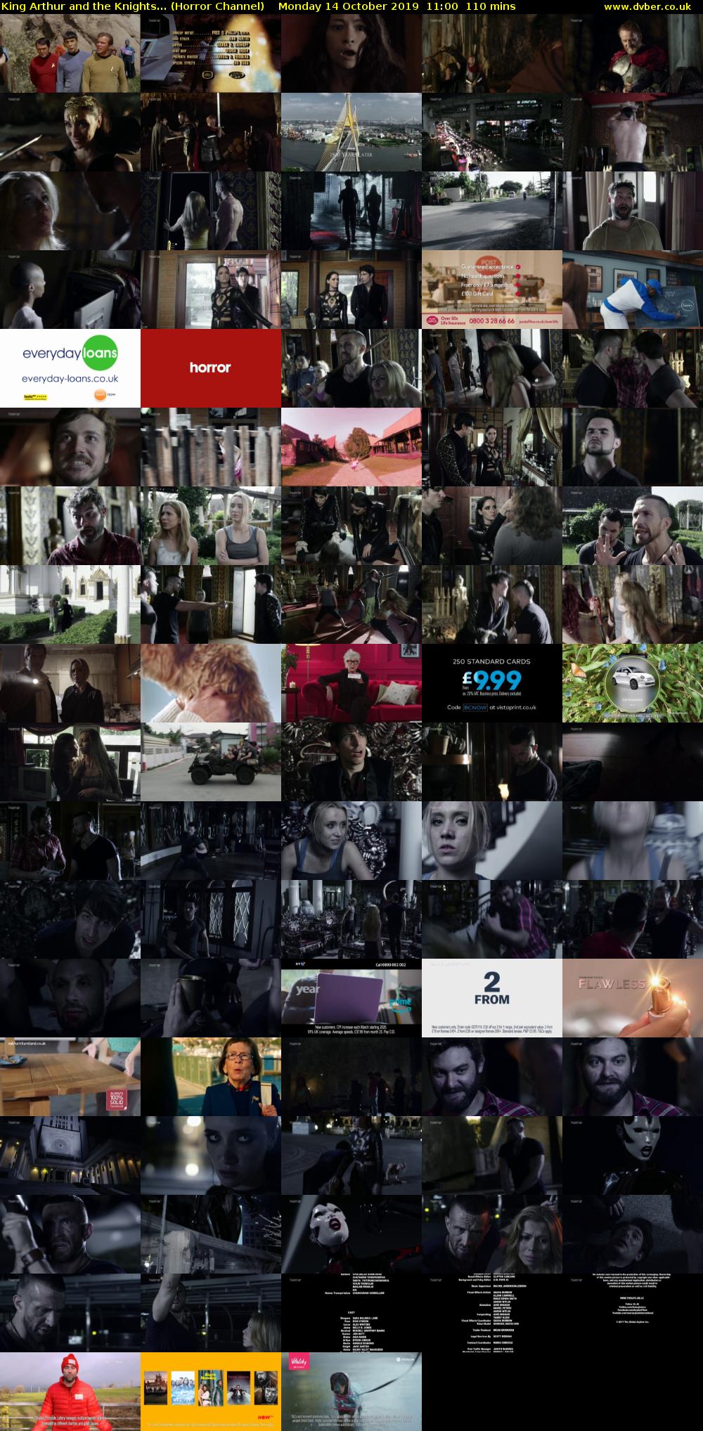 King Arthur and the Knights... (Horror Channel) Monday 14 October 2019 11:00 - 12:50