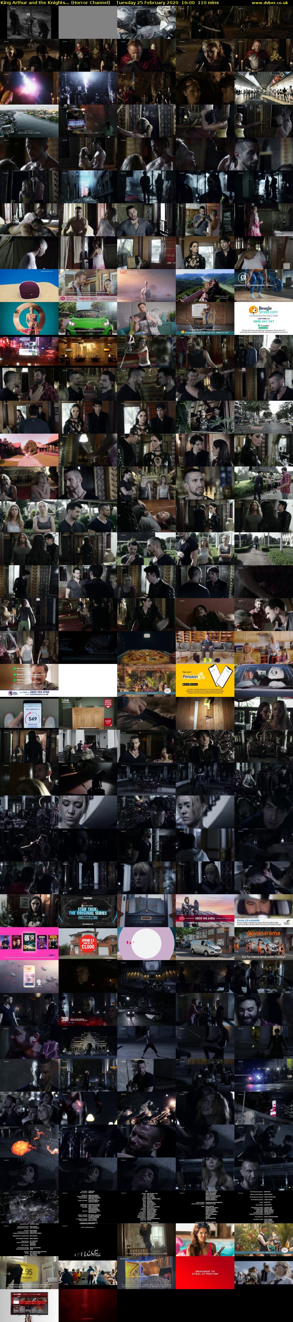 King Arthur and the Knights... (Horror Channel) Tuesday 25 February 2020 16:00 - 17:50
