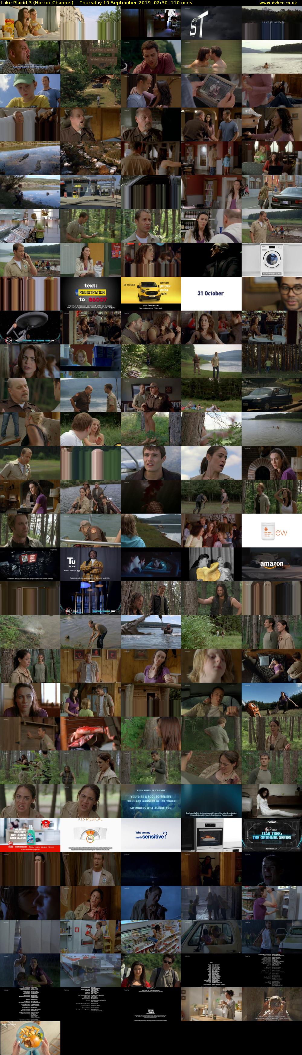 Lake Placid 3 (Horror Channel) Thursday 19 September 2019 02:30 - 04:20
