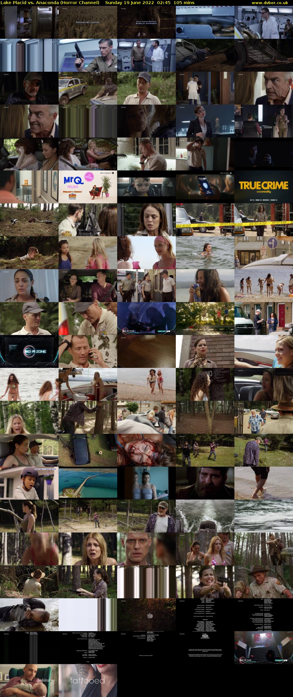 Lake Placid vs. Anaconda (Horror Channel) Sunday 19 June 2022 02:45 - 04:30