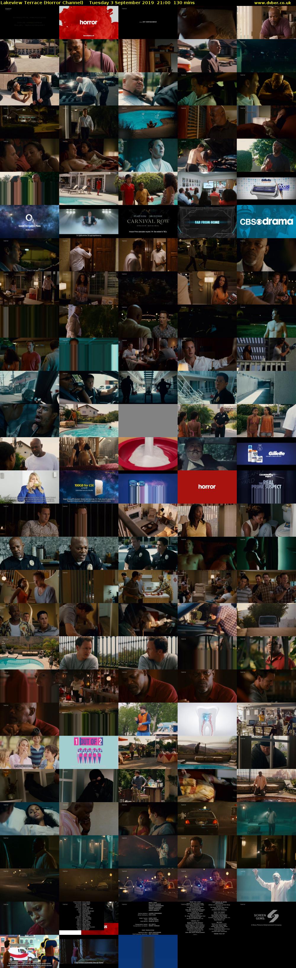 Lakeview Terrace (Horror Channel) Tuesday 3 September 2019 21:00 - 23:10