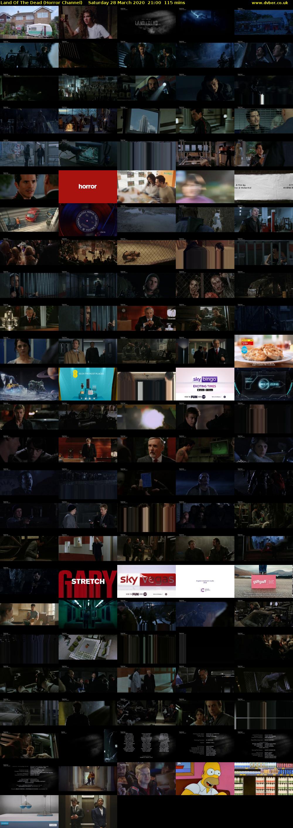 Land Of The Dead (Horror Channel) Saturday 28 March 2020 21:00 - 22:55