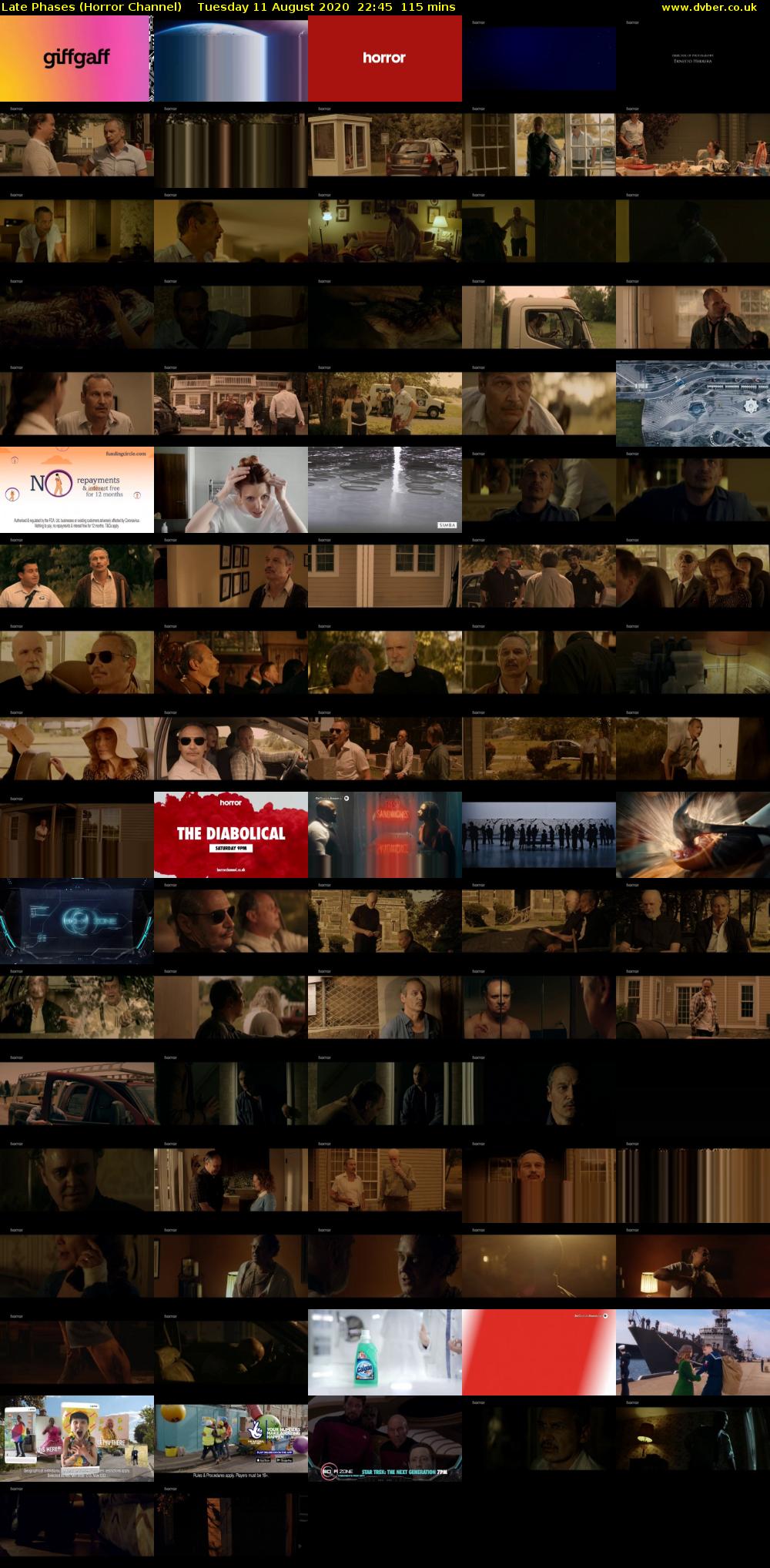 Late Phases (Horror Channel) Tuesday 11 August 2020 22:45 - 00:40