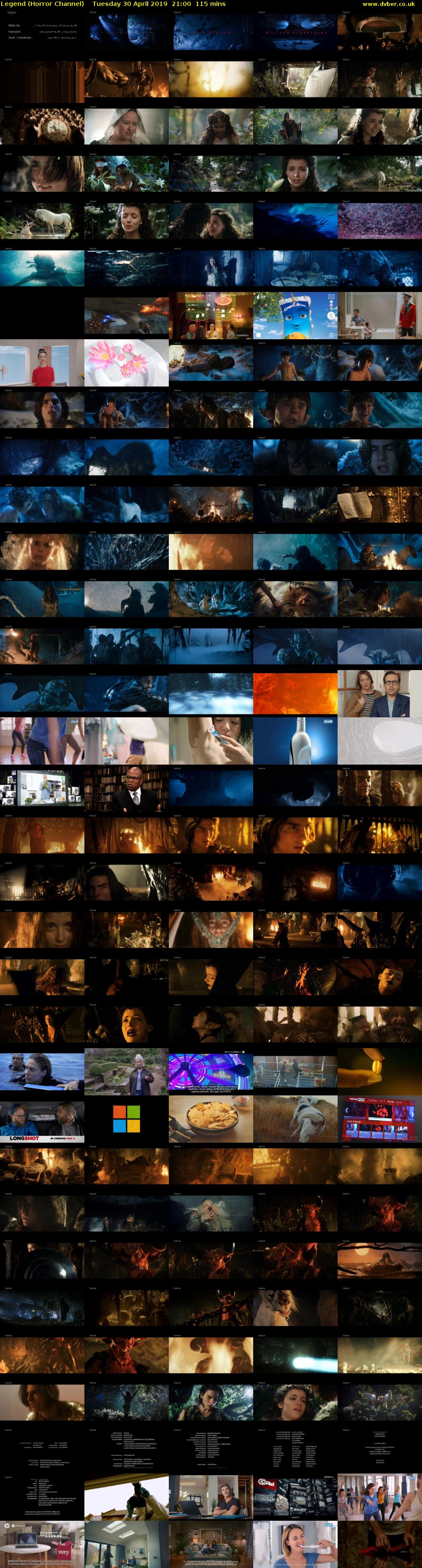 Legend (Horror Channel) Tuesday 30 April 2019 21:00 - 22:55