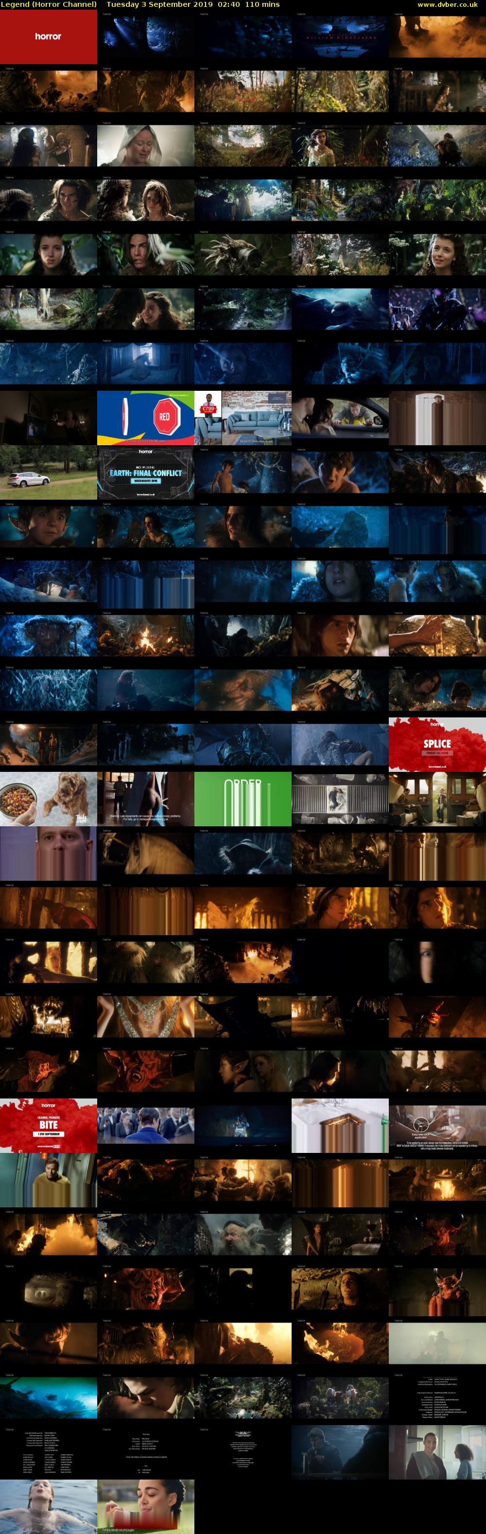 Legend (Horror Channel) Tuesday 3 September 2019 02:40 - 04:30