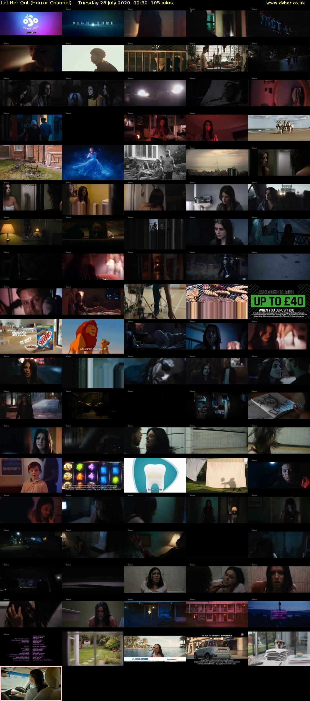 Let Her Out (Horror Channel) Tuesday 28 July 2020 00:50 - 02:35