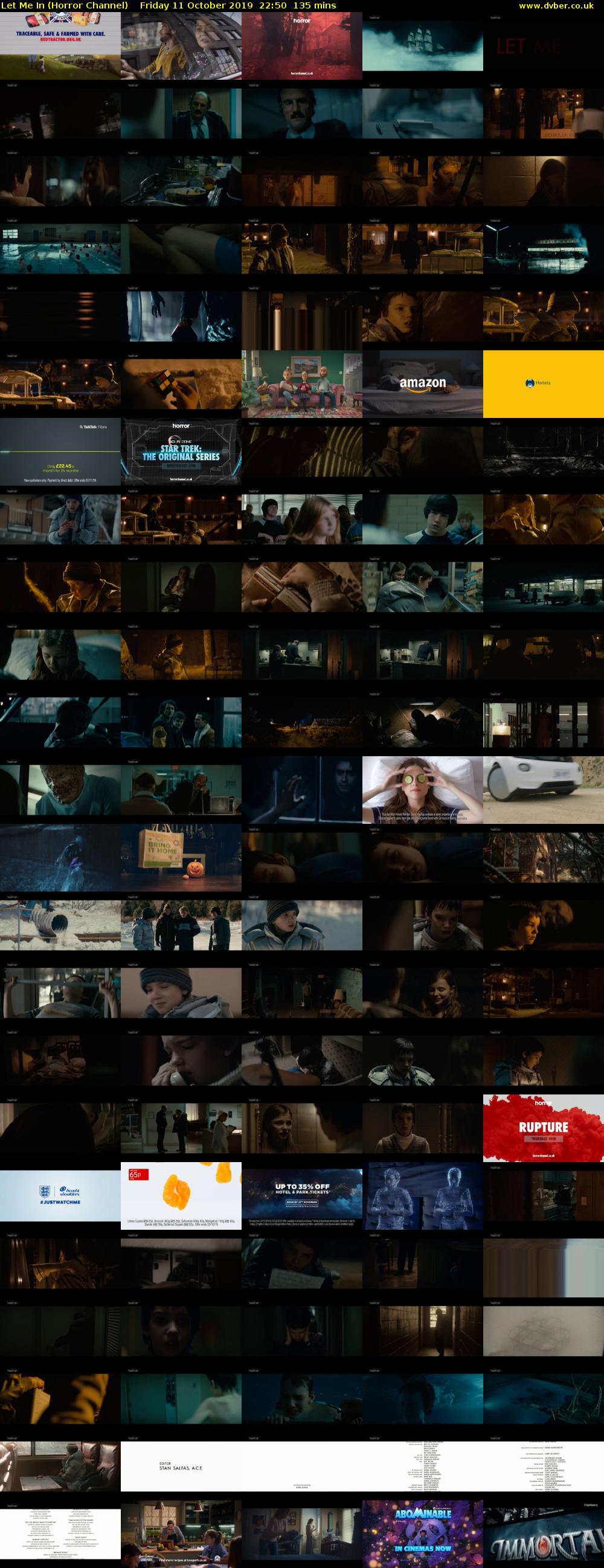 Let Me In (Horror Channel) Friday 11 October 2019 22:50 - 01:05