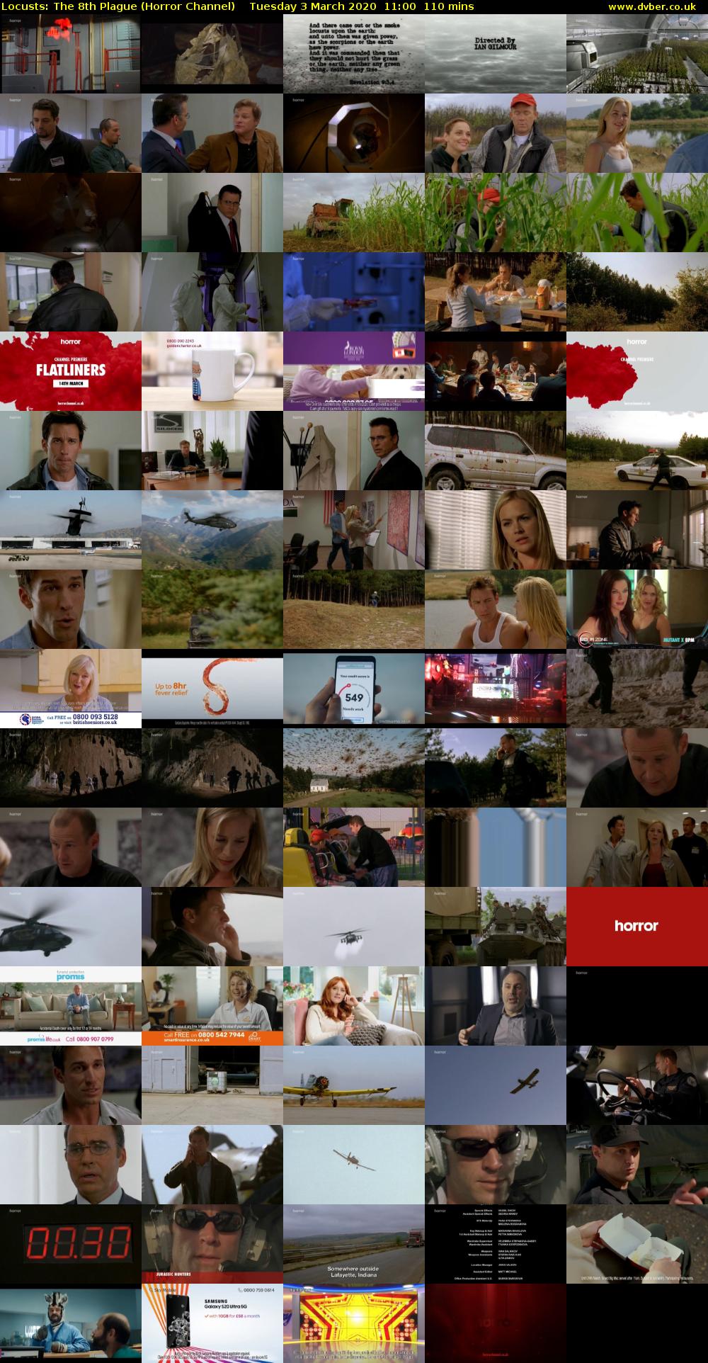 Locusts: The 8th Plague (Horror Channel) Tuesday 3 March 2020 11:00 - 12:50