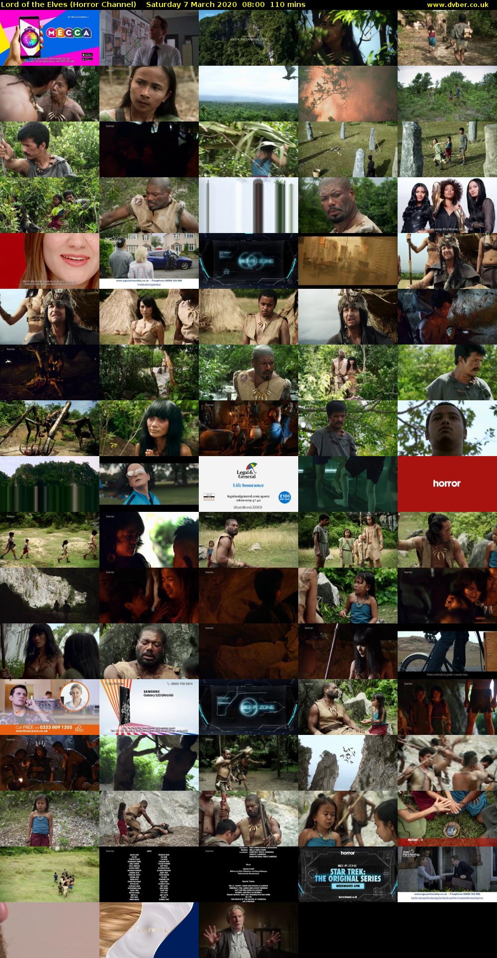 Lord of the Elves (Horror Channel) Saturday 7 March 2020 08:00 - 09:50