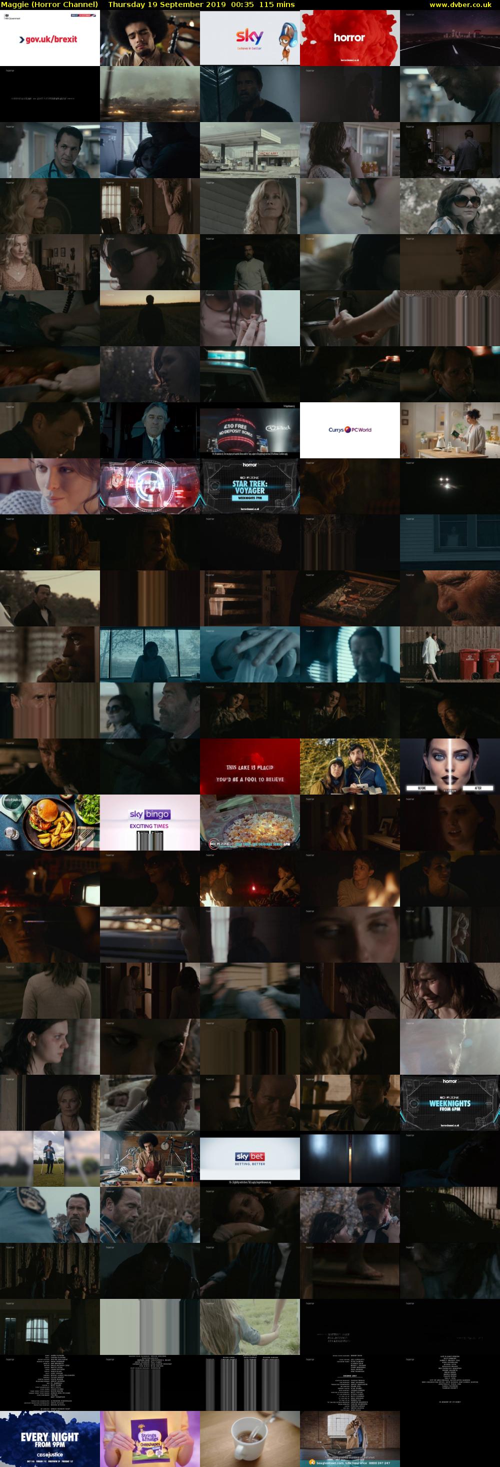 Maggie (Horror Channel) Thursday 19 September 2019 00:35 - 02:30