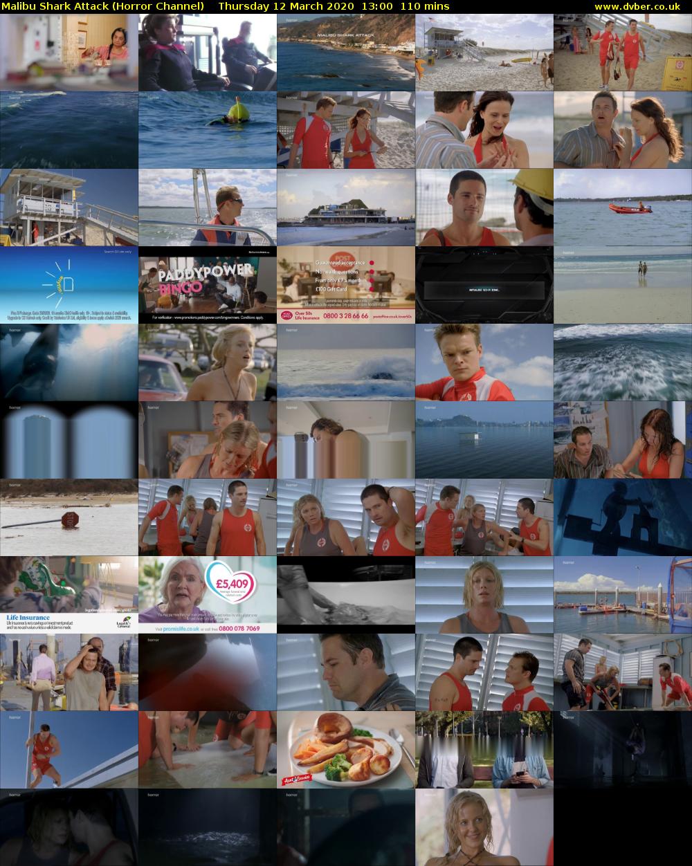 Malibu Shark Attack (Horror Channel) Thursday 12 March 2020 13:00 - 14:50