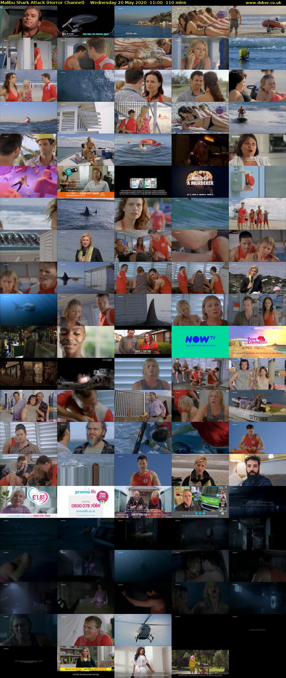 Malibu Shark Attack (Horror Channel) Wednesday 20 May 2020 11:00 - 12:50