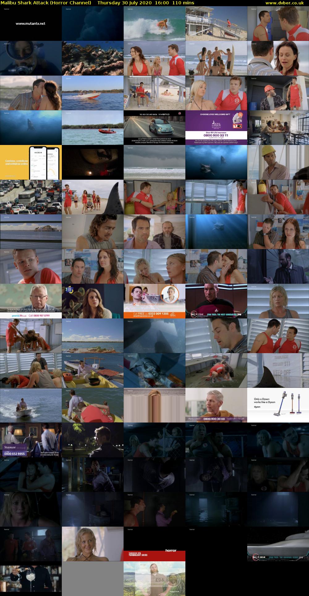 Malibu Shark Attack (Horror Channel) Thursday 30 July 2020 16:00 - 17:50