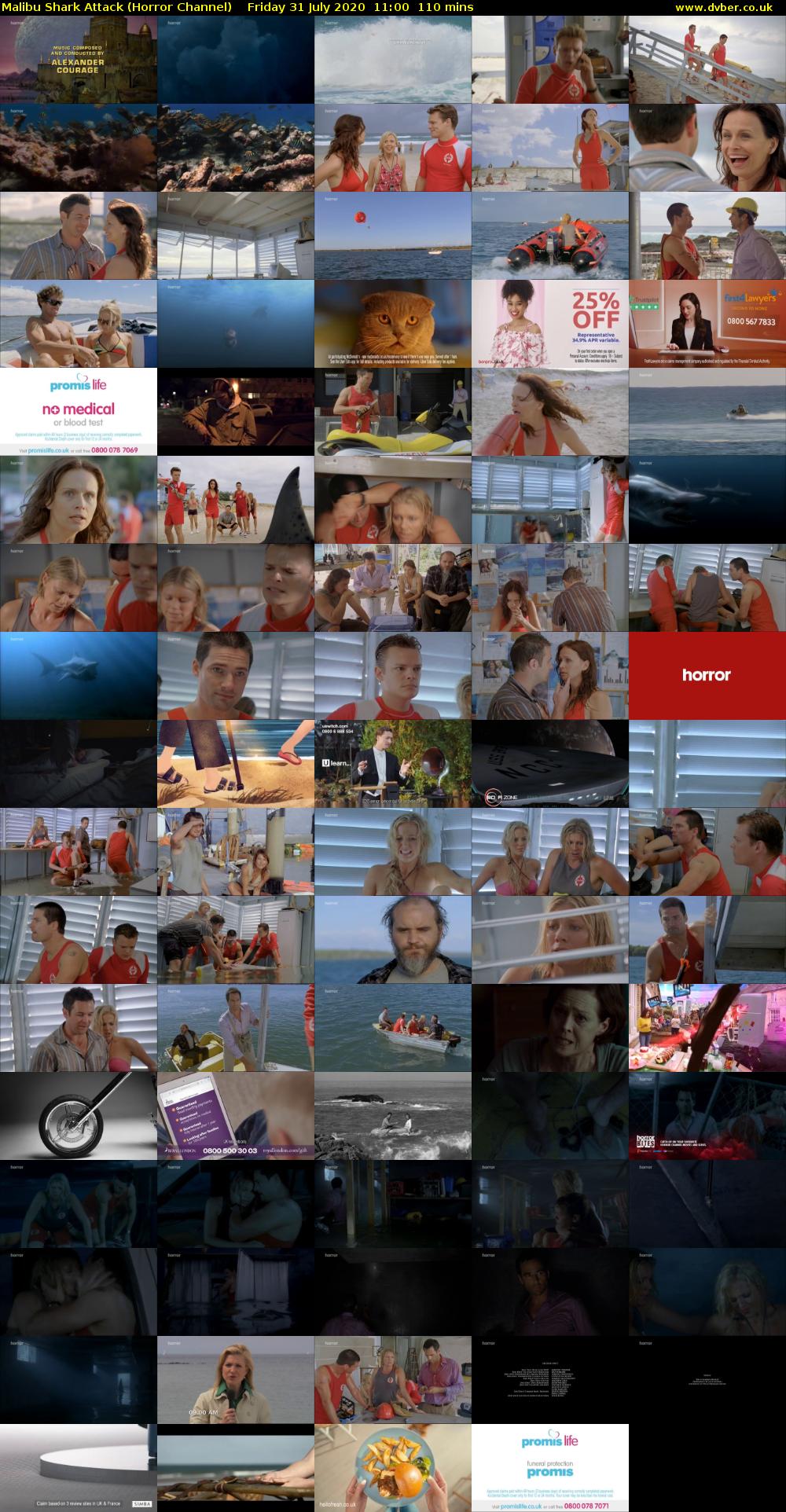 Malibu Shark Attack (Horror Channel) Friday 31 July 2020 11:00 - 12:50