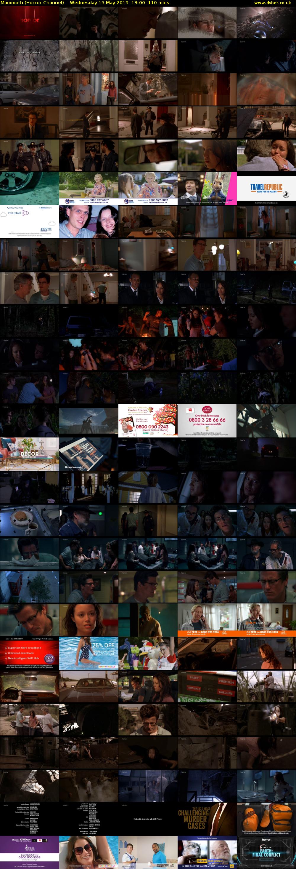 Mammoth (Horror Channel) Wednesday 15 May 2019 13:00 - 14:50