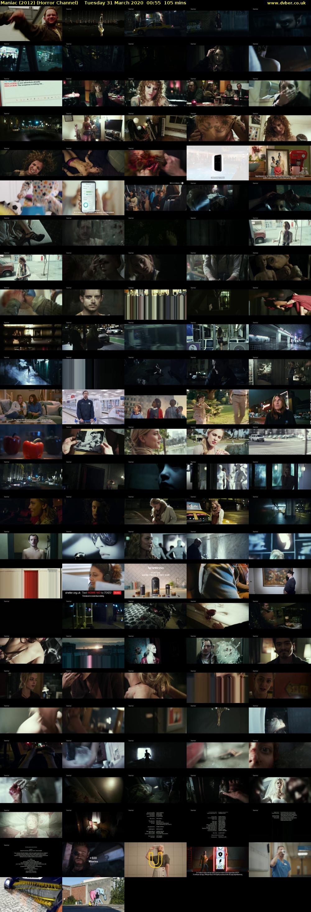 Maniac (2012) (Horror Channel) Tuesday 31 March 2020 00:55 - 02:40