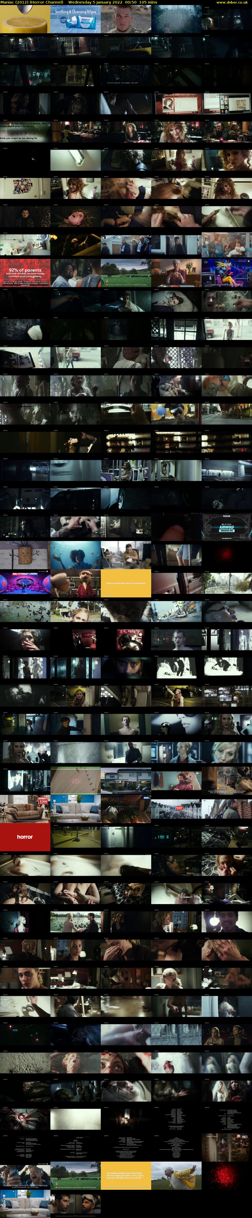 Maniac (2012) (Horror Channel) Wednesday 5 January 2022 00:50 - 02:35