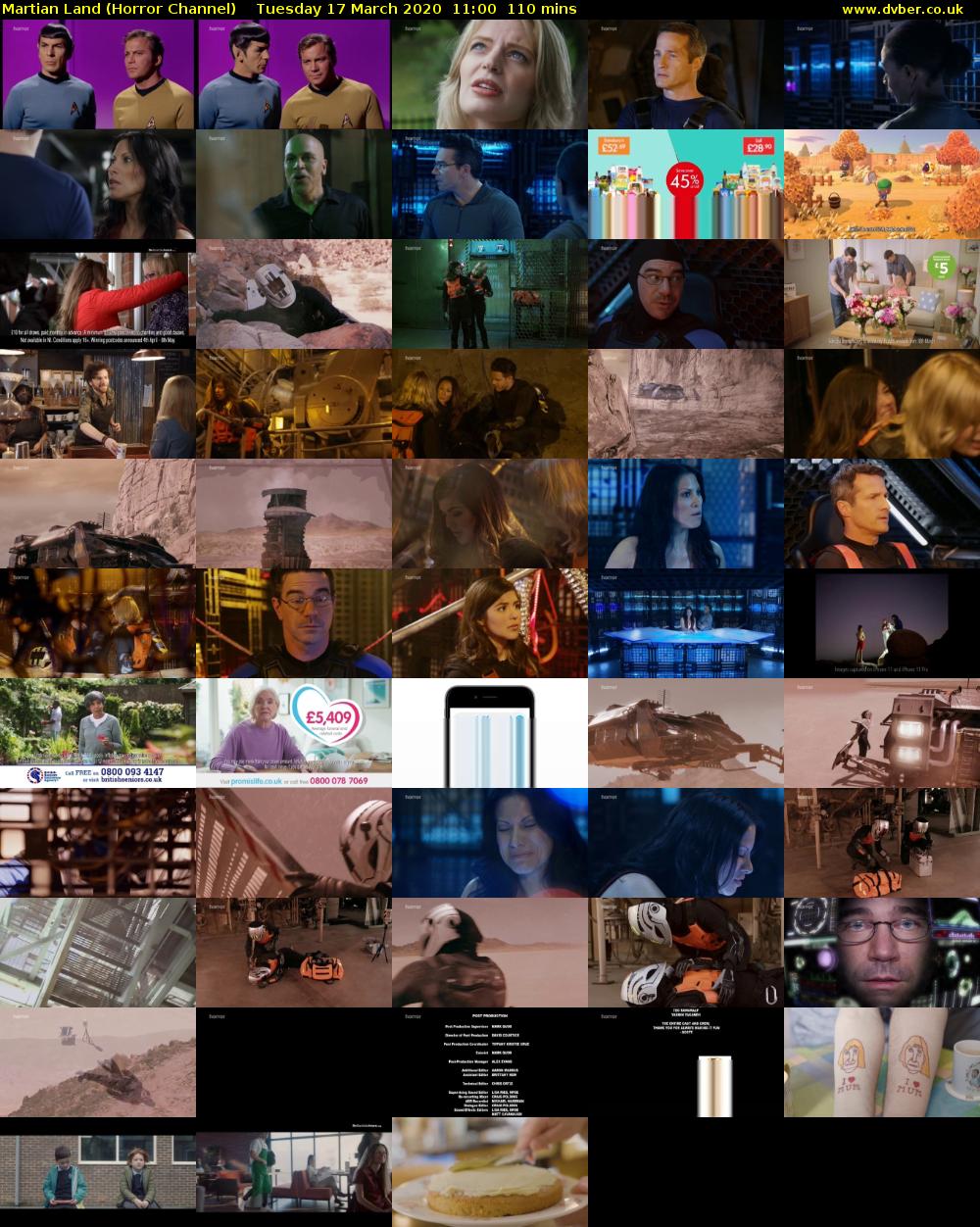 Martian Land (Horror Channel) Tuesday 17 March 2020 11:00 - 12:50
