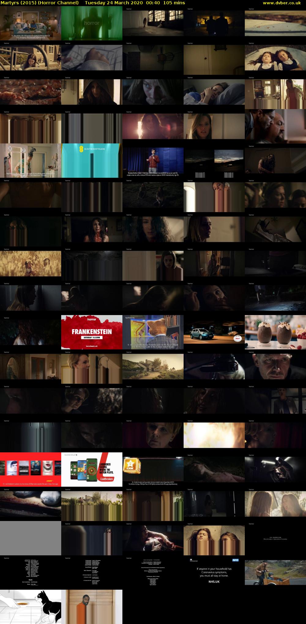 Martyrs (2015) (Horror Channel) Tuesday 24 March 2020 00:40 - 02:25