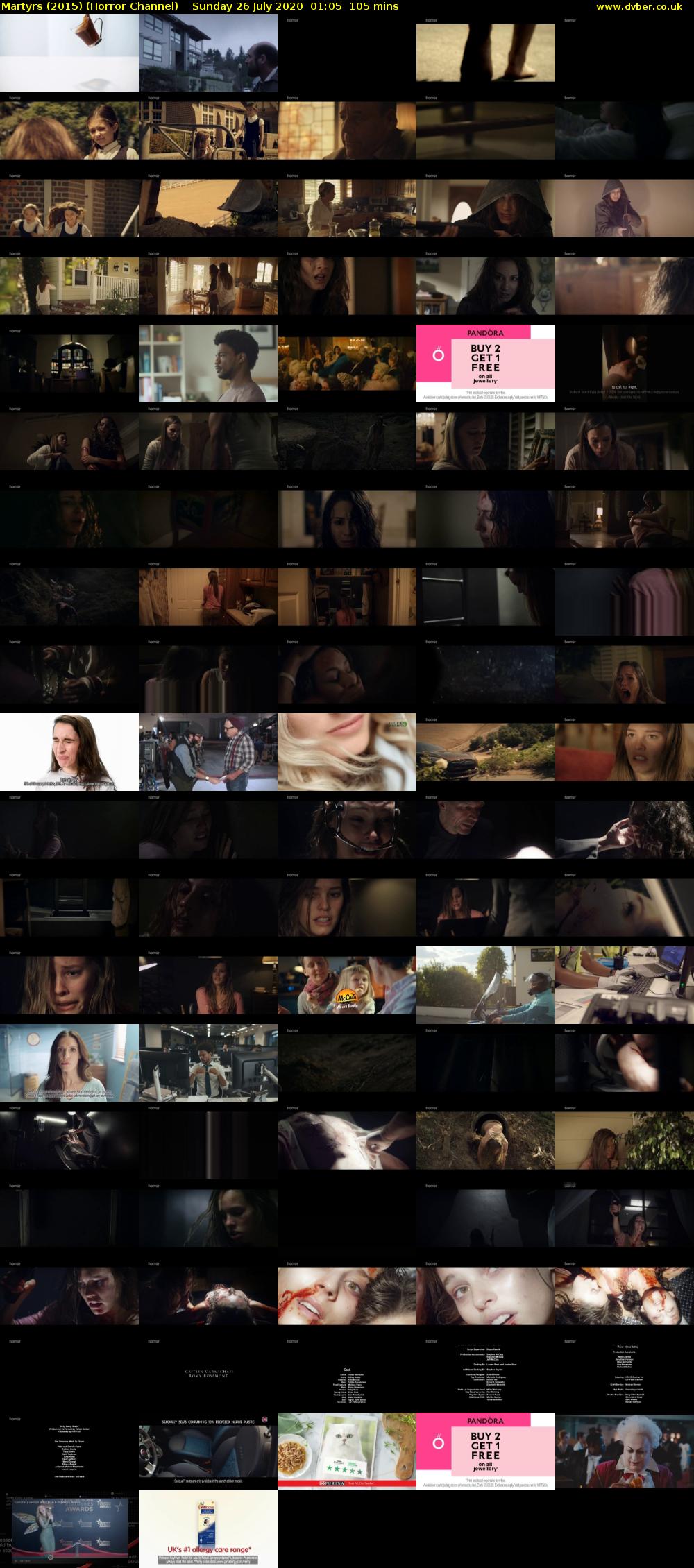 Martyrs (2015) (Horror Channel) Sunday 26 July 2020 01:05 - 02:50