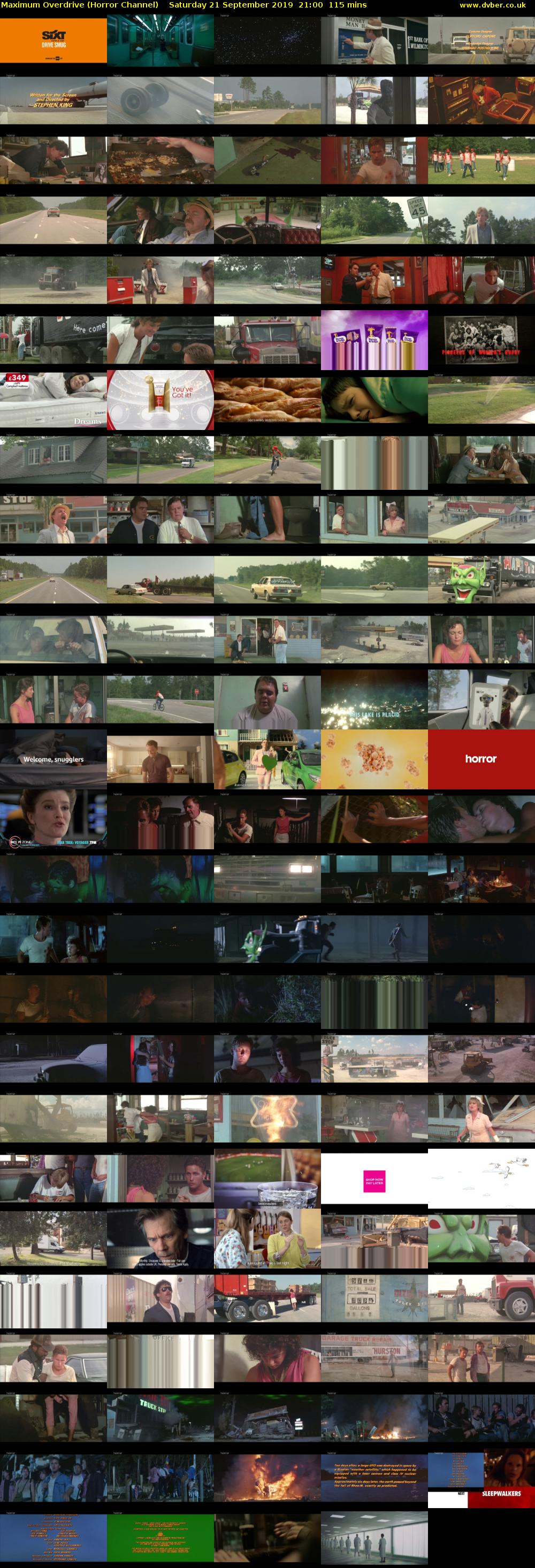 Maximum Overdrive (Horror Channel) Saturday 21 September 2019 21:00 - 22:55