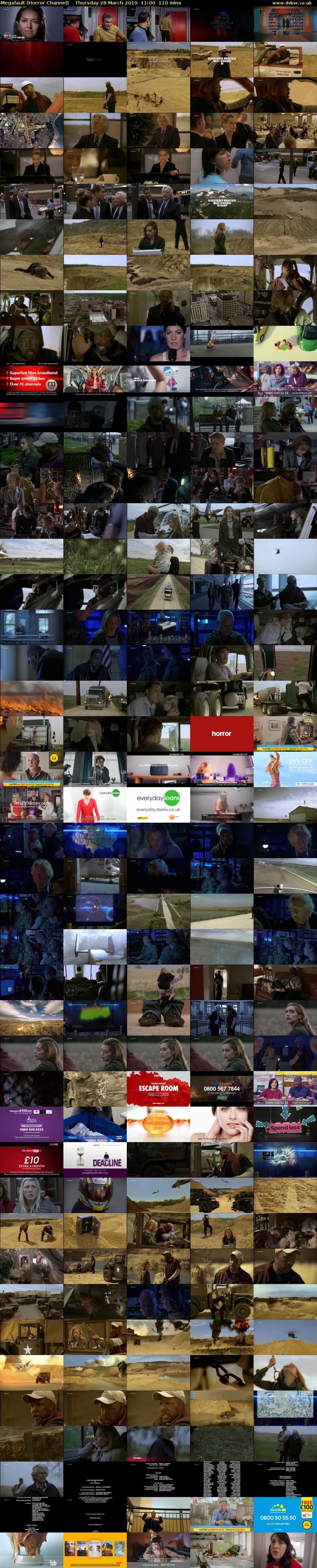 Megafault (Horror Channel) Thursday 28 March 2019 11:00 - 12:50