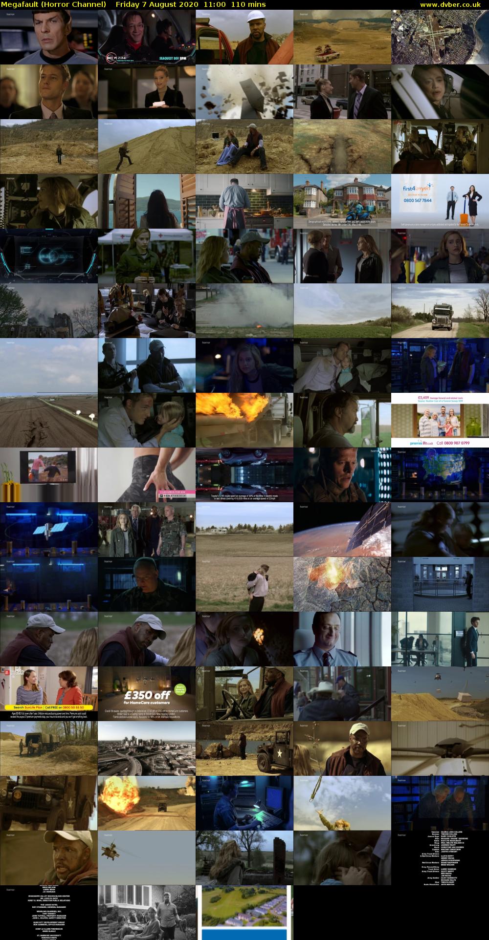 Megafault (Horror Channel) Friday 7 August 2020 11:00 - 12:50