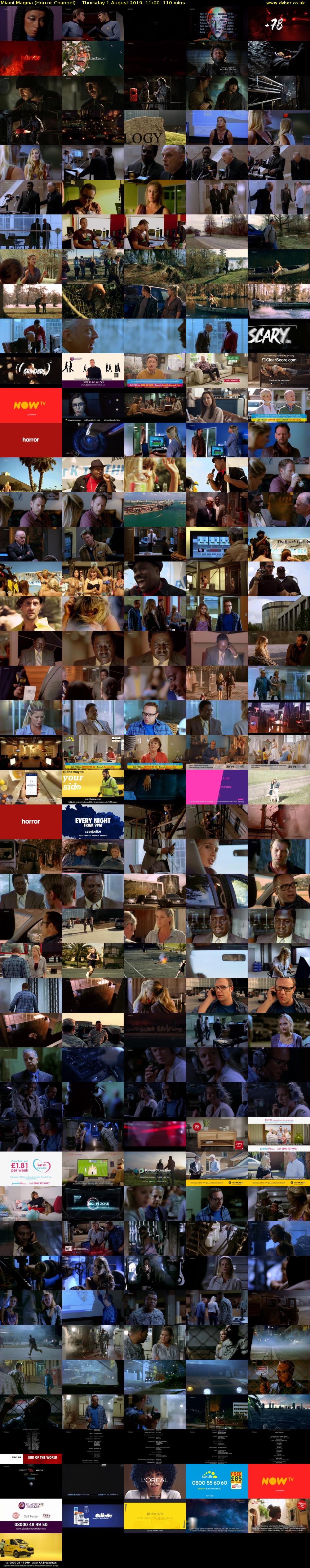 Miami Magma (Horror Channel) Thursday 1 August 2019 11:00 - 12:50