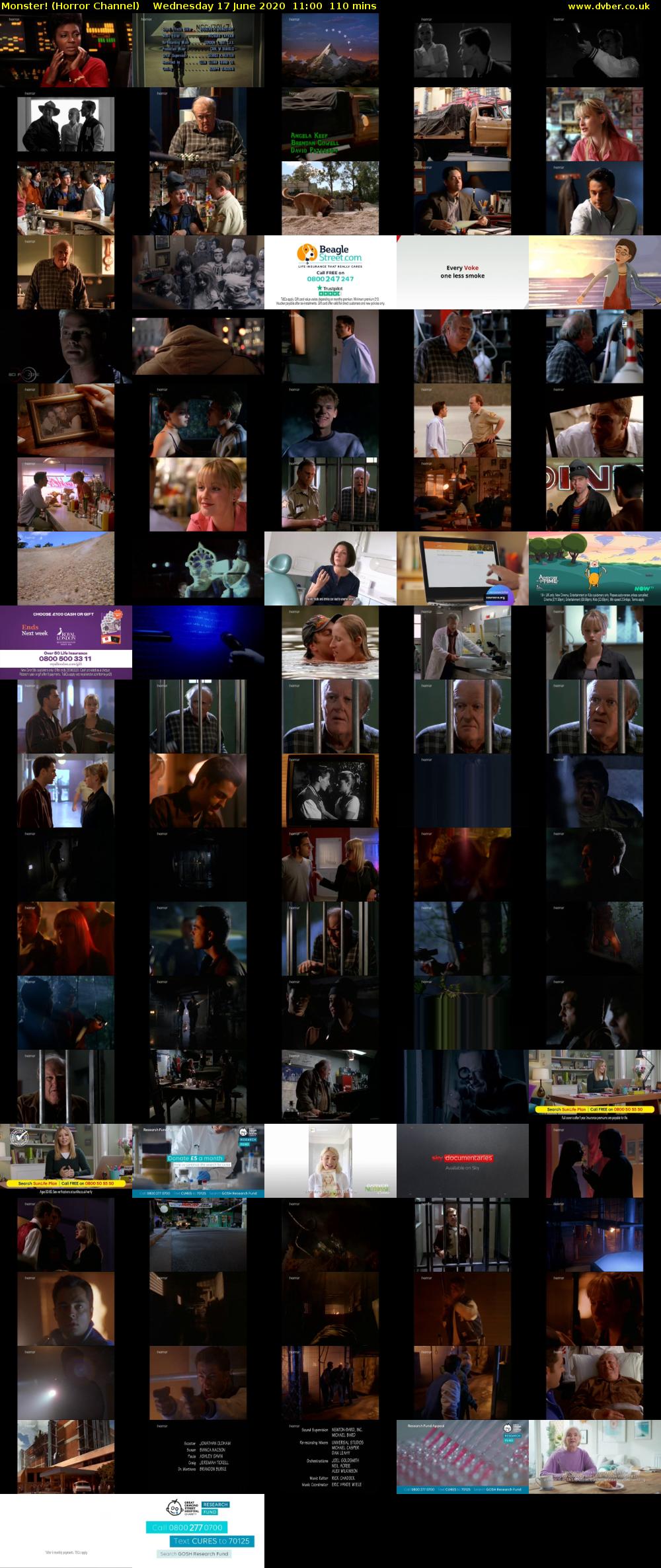 Monster! (Horror Channel) Wednesday 17 June 2020 11:00 - 12:50