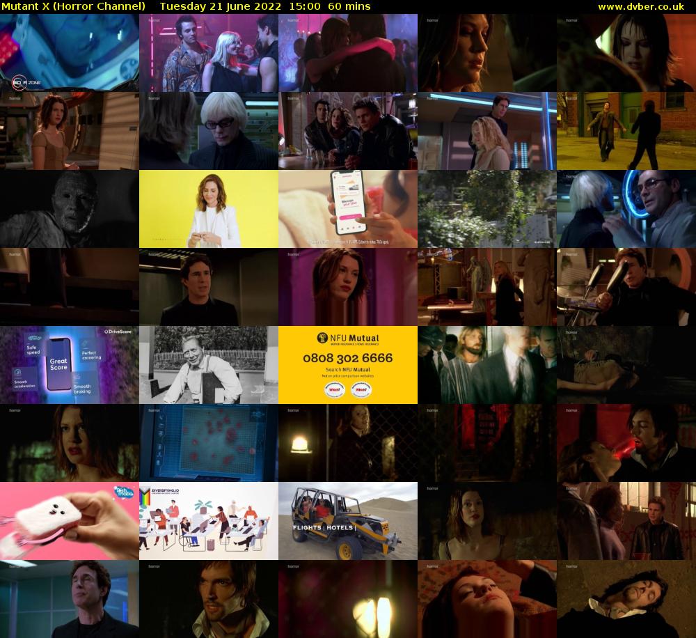 Mutant X (Horror Channel) Tuesday 21 June 2022 15:00 - 16:00