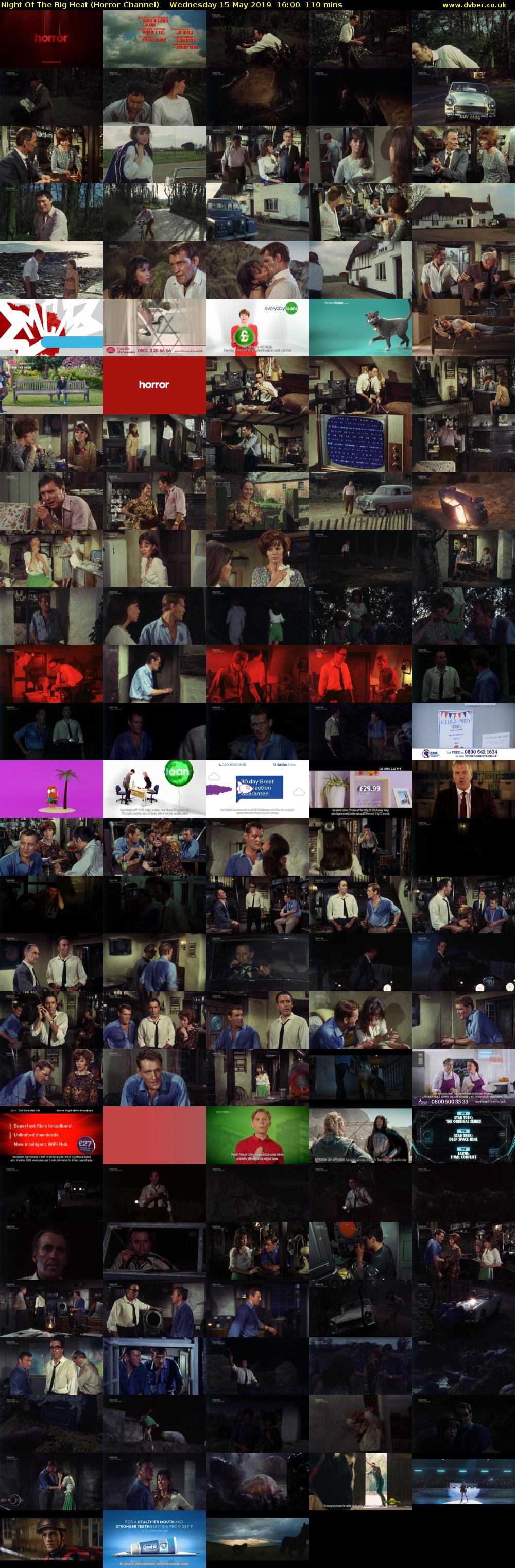 Night Of The Big Heat (Horror Channel) Wednesday 15 May 2019 16:00 - 17:50