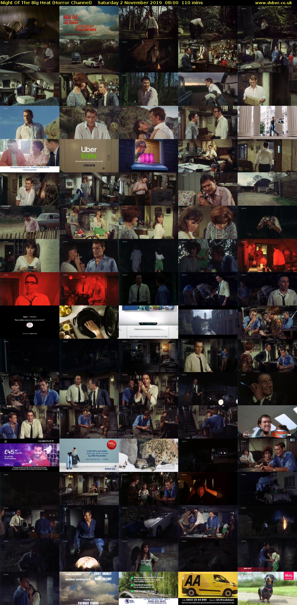 Night Of The Big Heat (Horror Channel) Saturday 2 November 2019 08:00 - 09:50
