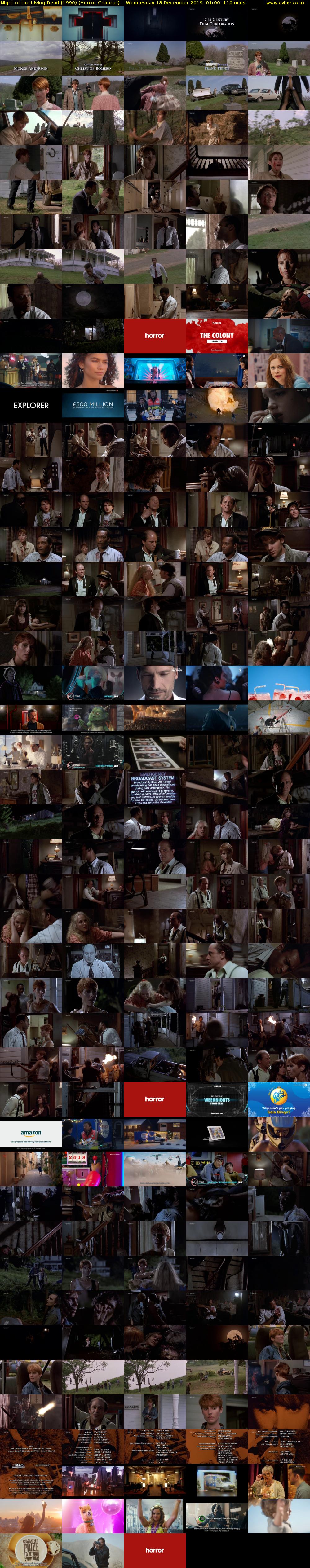 Night of the Living Dead (1990) (Horror Channel) Wednesday 18 December 2019 01:00 - 02:50