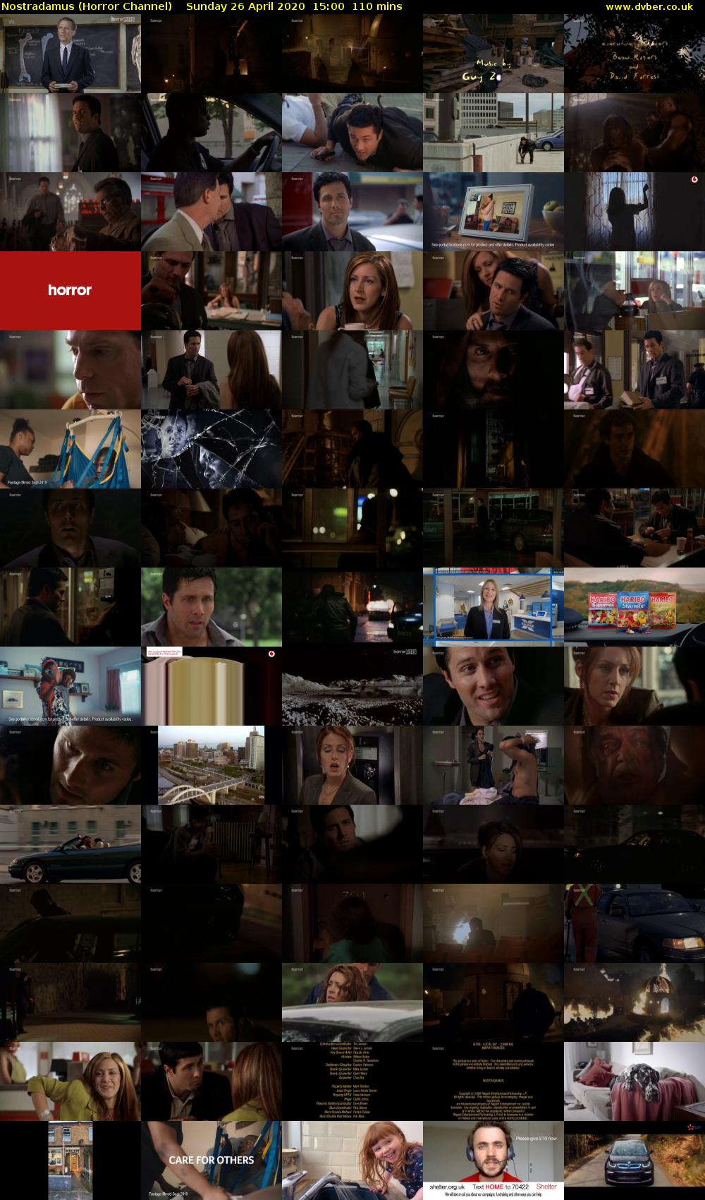 Nostradamus (Horror Channel) Sunday 26 April 2020 15:00 - 16:50