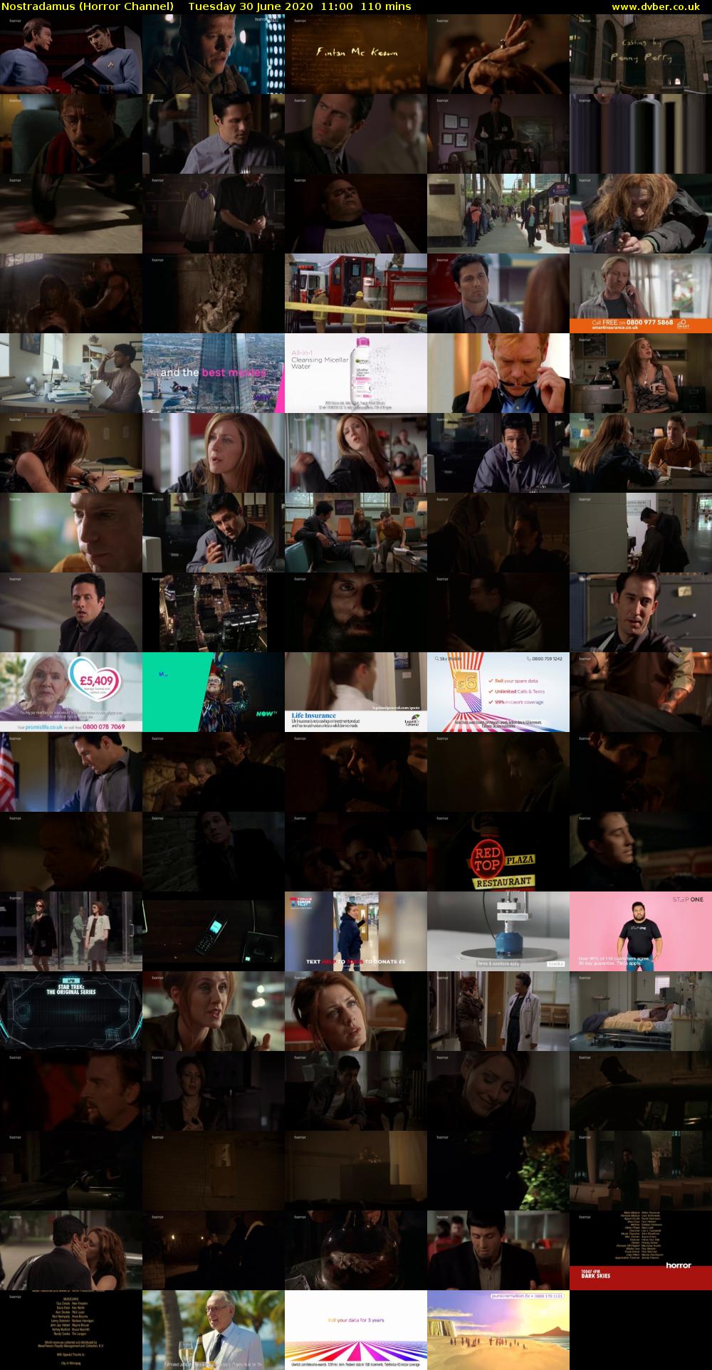 Nostradamus (Horror Channel) Tuesday 30 June 2020 11:00 - 12:50