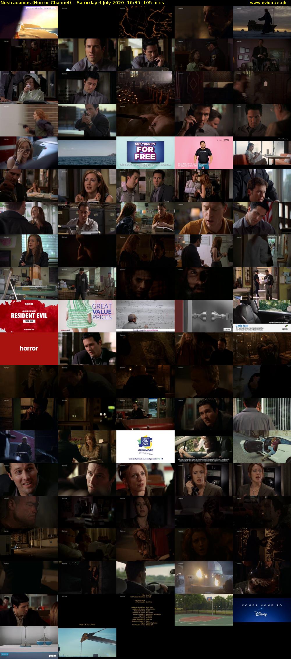 Nostradamus (Horror Channel) Saturday 4 July 2020 16:35 - 18:20