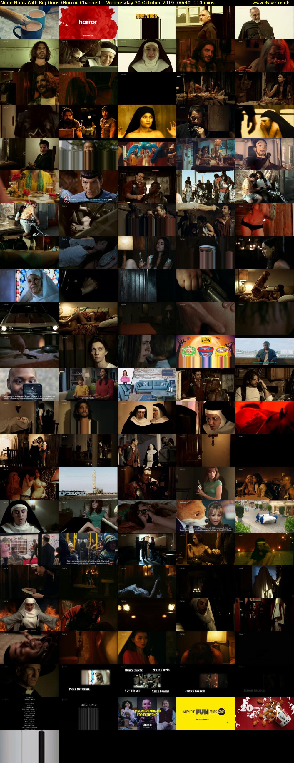 Nude Nuns With Big Guns (Horror Channel) Wednesday 30 October 2019 00:40 - 02:30